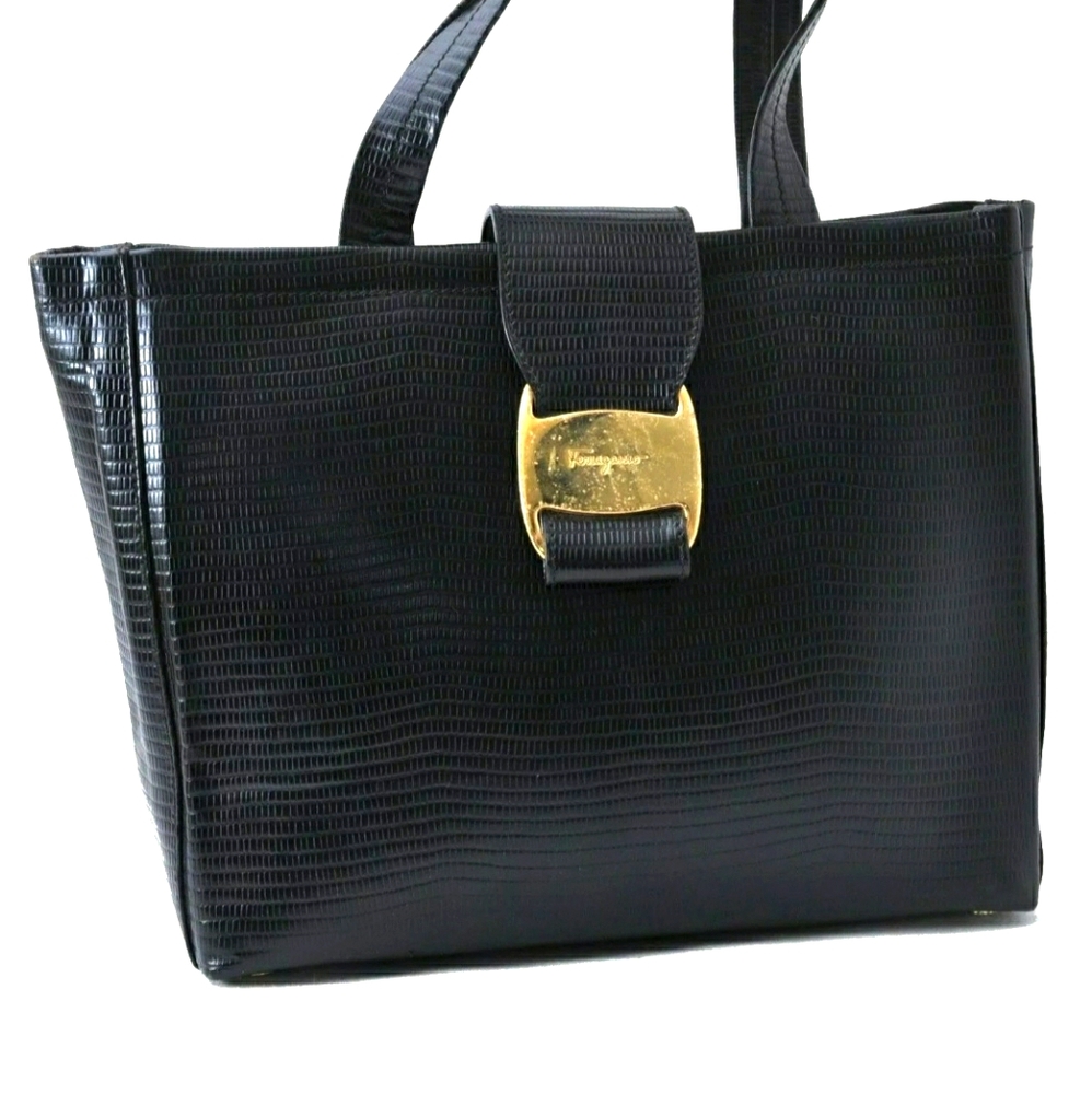 100% Salvatore Ferragamo Handbag, Vintage, Black